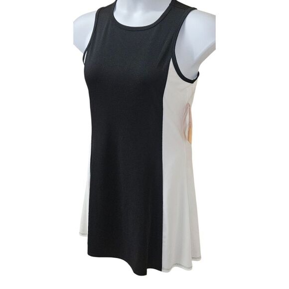 FLEXβTIME Women's Color Block Fit & Flare Black & White Mini Dress Size Medium - Picture 7 of 15